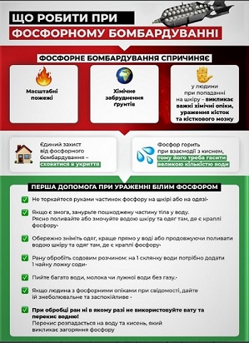 Що робити при фосфорному бомбардуванні