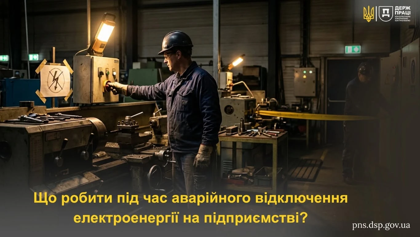 Держпраці пояснила, як діяти під час аварійного відключення світла
