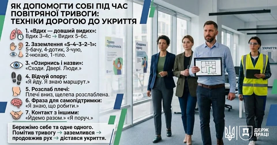 Як допомогти собі під час повітряної тривоги: Держпраці поділилася простими техніками