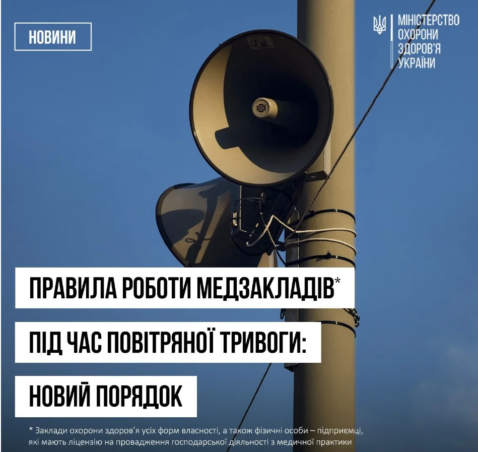 Уряд врегулював роботу медичних закладів під час повітряної тривоги: інфографіка, відео