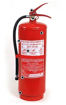 маркування вогнегасників