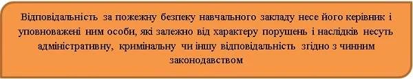Забезпечення пожежної безпеки у закладах освіти