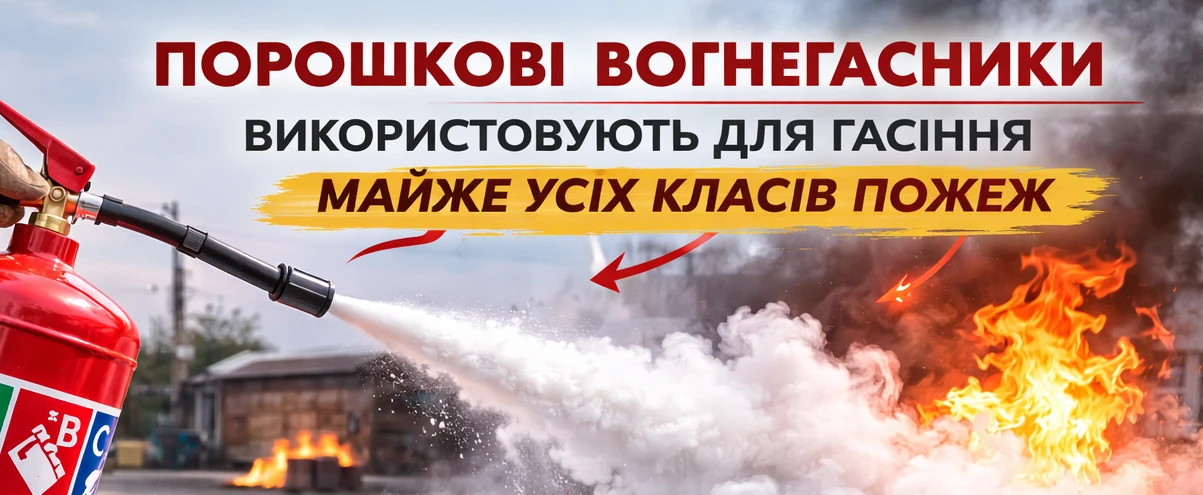 Порошкові вогнегасники використовують для гасіння