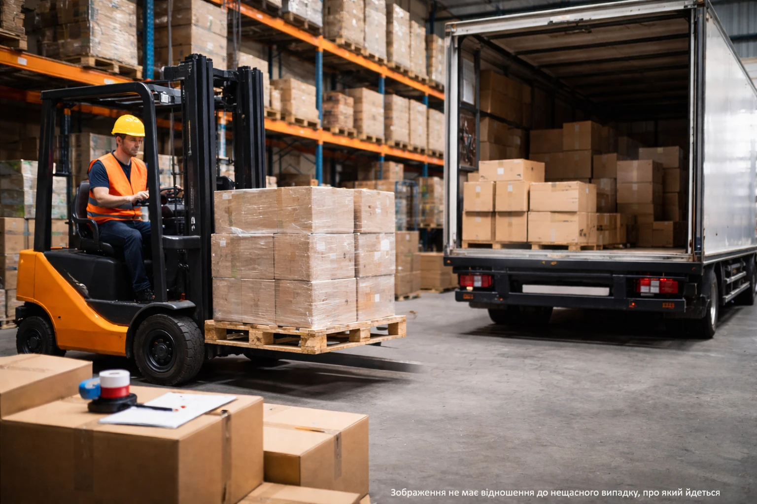 Підвищена небезпека під час руху навантажувача заднім ходом